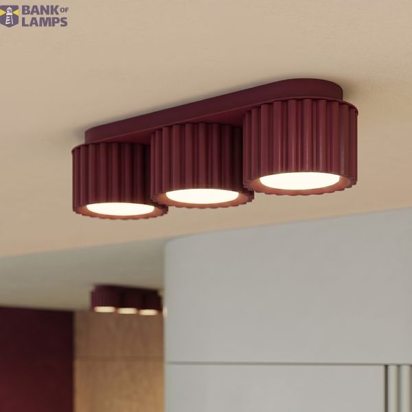 Ceiling lamp AURA 3 burgundy Gx53 image 5