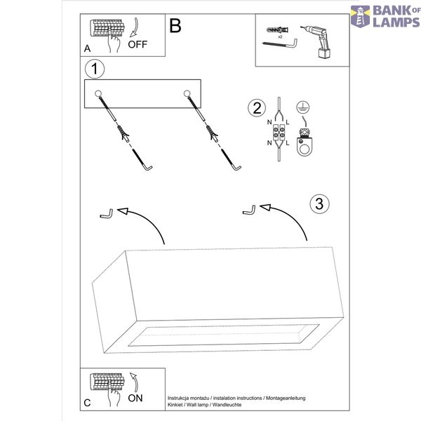 WALL LAMP VEGA 30 CONCRETE E27 1X60W IP20 image 10