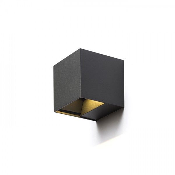 CARRE wall anthracite grey 230V LED 2x3W IP54 3000K image 1
