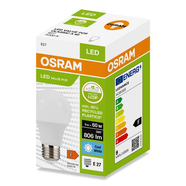 LEDPCRCLA60 8W/840 230VFR E27 FS1 OSRAM image 2