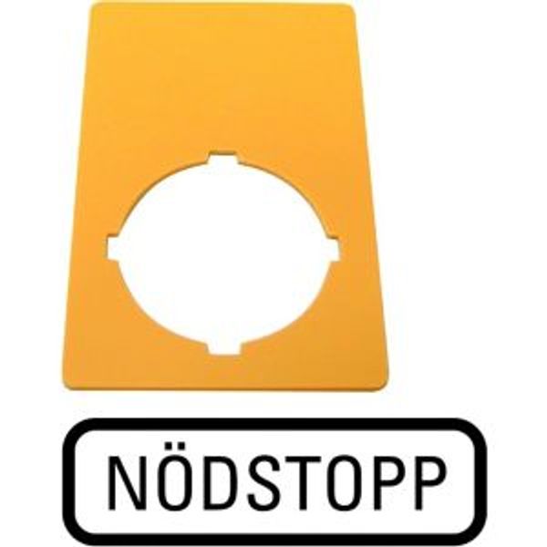M22-XZK-S99 Label, emergency switching off, yellow, HxW=50x33mm, N–DSTOPP image 2