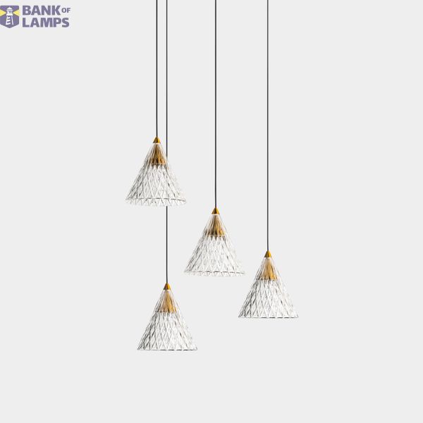 Pendant Veneto Surfaced 4 Bodies LightForLife LED 20W 2700K Gold 268lm image 1