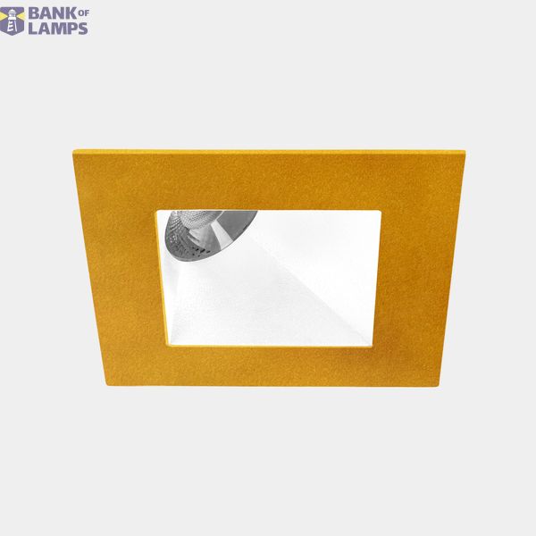 Downlight Play Deco Asymmetrical Square Fixed 11.9W LED warm-white 2700K CRI 90 19.6º ON-OFF Gold/White IP54 879lm image 1