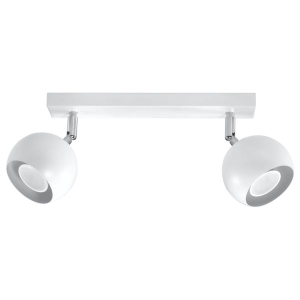 CEILING LAMP OCULARE 2 WHITE GU10 2X40W IP20 image 1