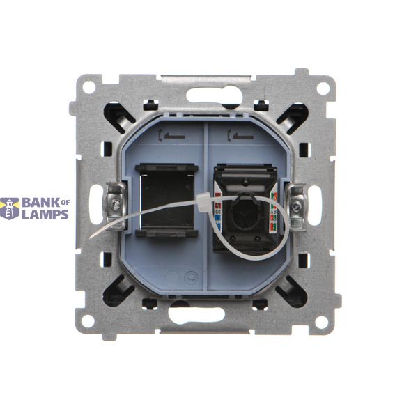 Double rocker for illuminated mechanisms: SW6/2XLM, SW7/2XM, SW6P1M, antibacterial white image 2