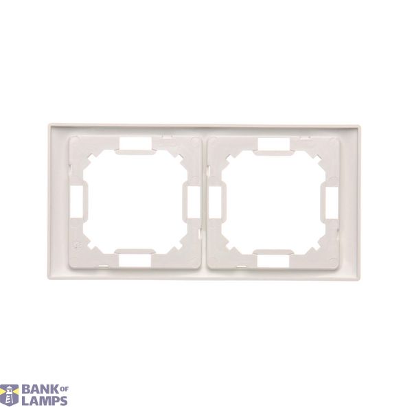 Double push button without pictogram: 2 inputs, 2 outputs, (module), 10AX, quick connection, beige image 1