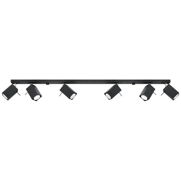 CEILING LAMP MERIDA 6L BLACK GU10 6X40W IP20 image 1