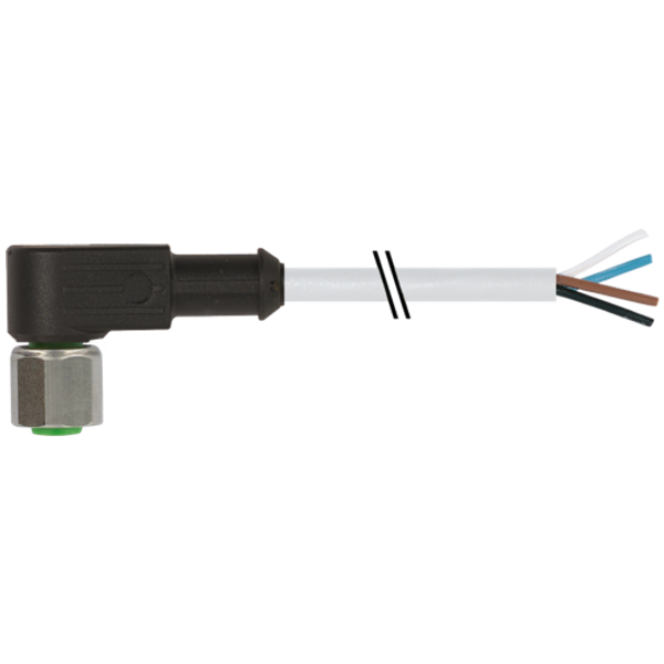 M12 Xtreme female 90° A-cod. with cable PUR 3x0.75 gy 10m image 1