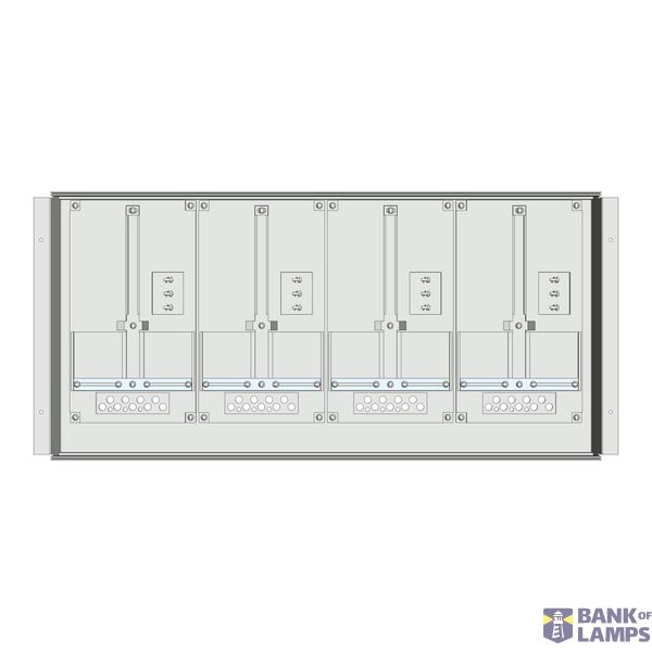 Meter box insert 1-row, 4 meter boards / 9 Modul heights image 1