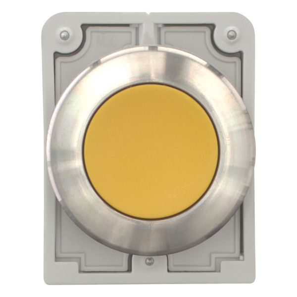 M30I-FDR-Y Pushbutton, RMQ-Titan, flat, maintained, yellow, blank, Front ring stainless steel image 5