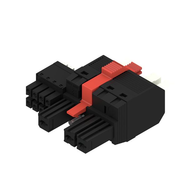 PCB plug-in connector, female plug, 7.62 mm, Number of poles: 3, 180°, PUSH IN with actuator, Clamping range, max. : 6 mm², Box image 3