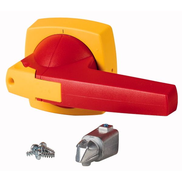 K4DR/P Toggle, 12mm, door installation, red/yellow, padlock image 1