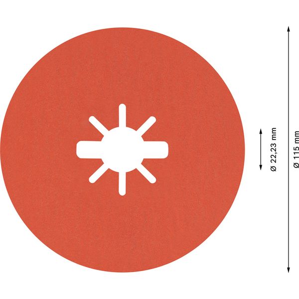 EXPERT R782 Prisma Ceramic X-LOCK Fibre Disc 115 mm, 22.23 mm, G 80, 5-pc image 2