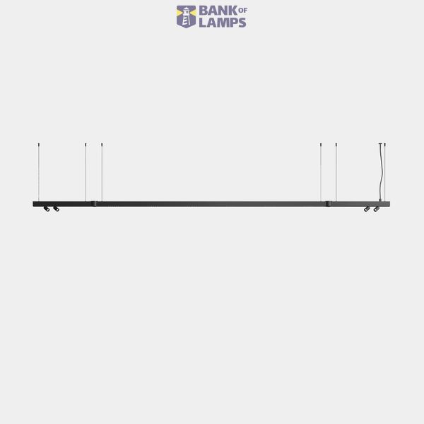 Lineal lighting system Apex Lineal Pendant 3180mm 4 Spots 30mm 52.8W LED warm-white 3000K CRI 90 ON-OFF Black IP20 4582lm image 1
