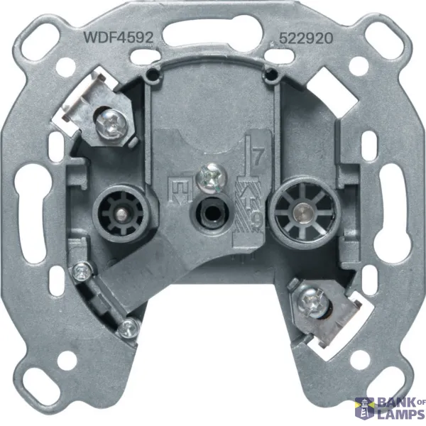 Antenna socket 2-hole TV, FM, single socket, module insert flush mount image 1