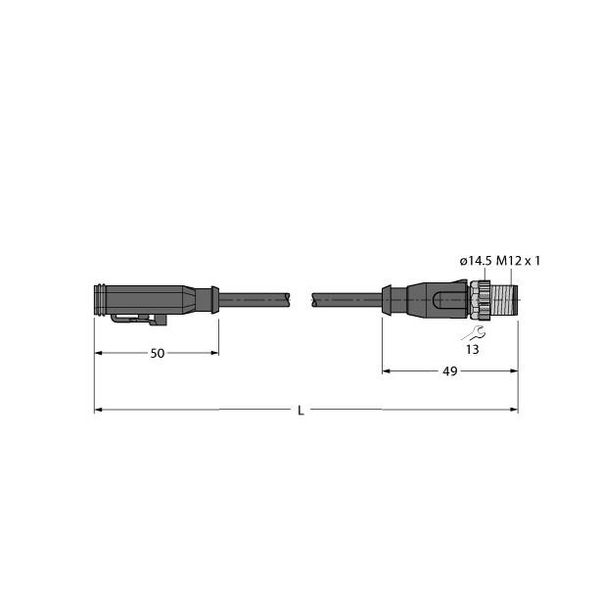 Deutsch Connector Extension Cable   DT06-2S-A-5-RSC4.201T/TXL image 1