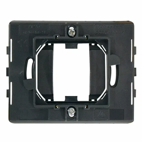 1-2 gang frame for 60mm round box - with clips image 1