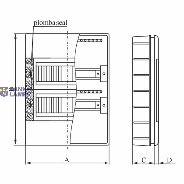 Flush-mounted distribution board SRp-3x12/B (36) (N+PE) image 1