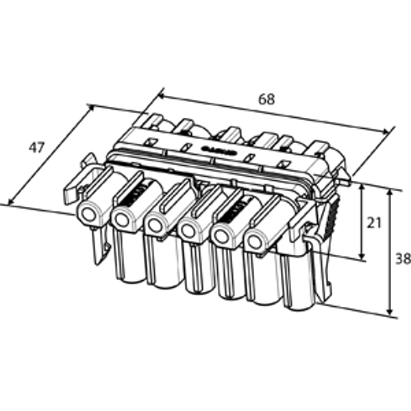 Coupler 2-p plug, blk image 3