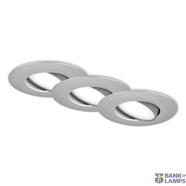 LED recessed spots, set of 3, IP65, chrome-matt, 3xLED-platine/4,9W image 1