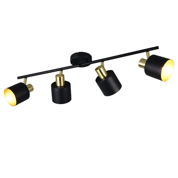 Eva spotlight 4-pc E14 black/gold image 1