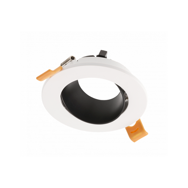 Spot luminaire housing ARIES, IP20, PC, Ø90*30 mm, round, white/black image 1