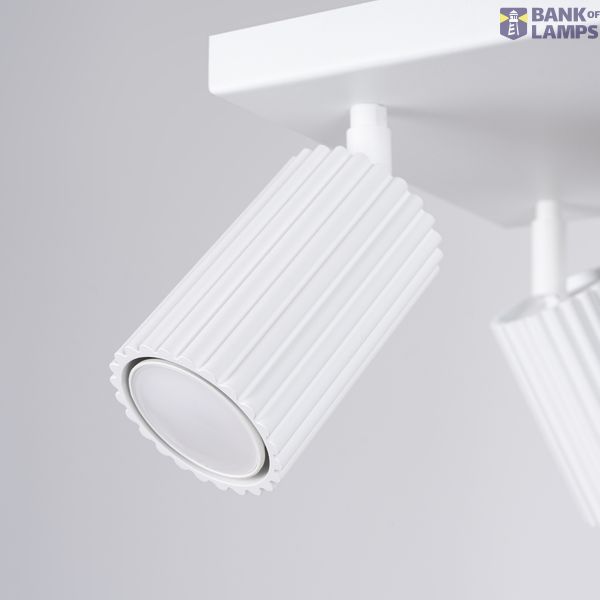 MODERN CEILING LAMP WHITE CARBON REFLECTORS ON A ROSECAKE FOR DINING ROOM image 4