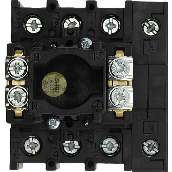 P1-32/EA/SVB/N Main switch, P1, 32 A, flush mounting, 3 pole + N, Emergency switching off function, With red rotary handle and yellow locking ring, Lockable in the 0 image 31