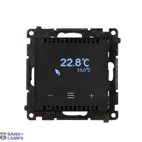 Programmable thermostat with display [Wi-Fi], 230V, module, black matt image 1