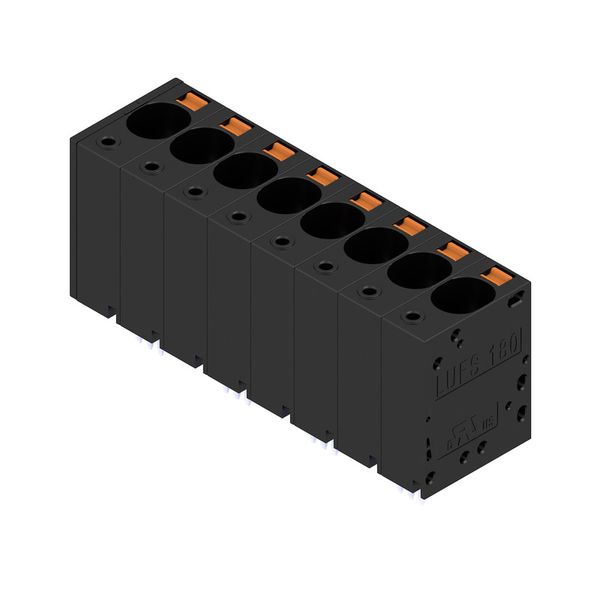 Printed circuit board terminals, 10.00 mm, Number of poles: 8, 180°, Solder pin length (l): 5 mm, tinned, black, PUSH IN with actuator, Clamping range, max. : 16 mm², Box image 2