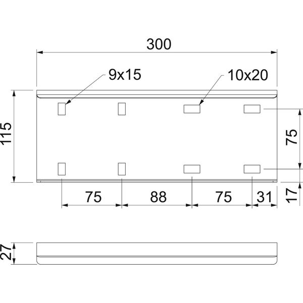 LDVG 110 FT Connector for expansion for cable ladder 110x300 image 2