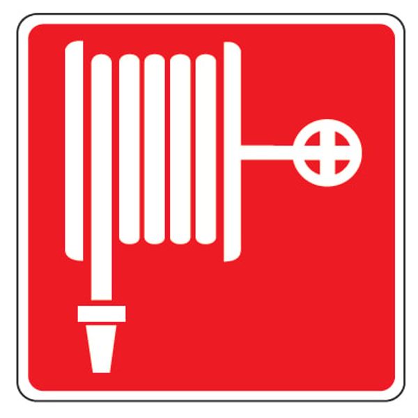 Fire sign - Al - Dimensions: 250x250 mm image 1