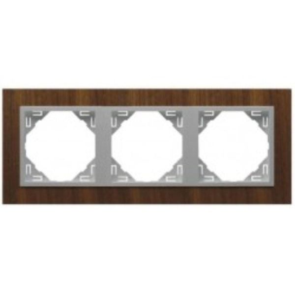 TRIPLE FRAME WALNUT-TREE/ALUMIUM image 1