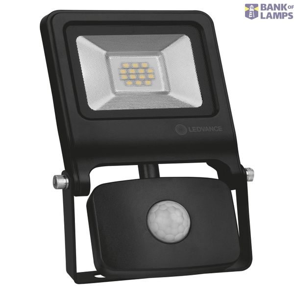 FLOODLIGHT VALUE SENSOR 10 W 4000 K IP44 BK image 1