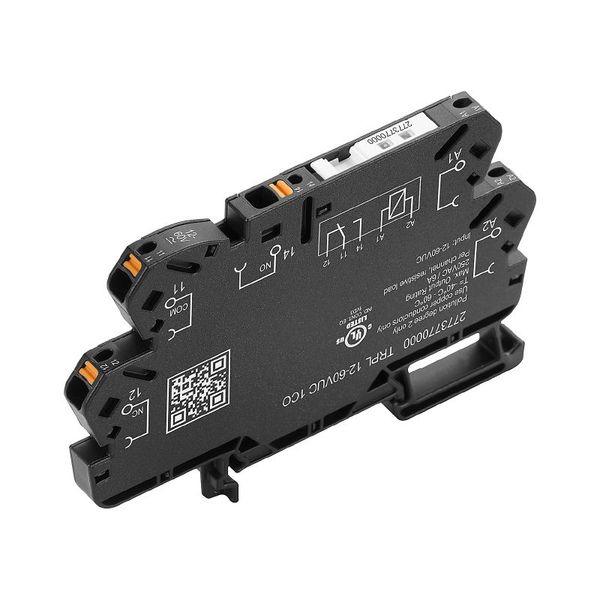 TERMSERIES-compact, Relay module, Number of contacts: 1,  CO contact AgNi, Rated control voltage: 12...60 V UC ±10 %, Continuous current: 6 A, PUSH IN, Test button available: No image 1