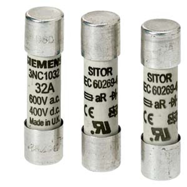 SITOR cylindrical fuse, 10 x 38 mm, 6 A, gR, Un AC: 690 V, Un DC: 440 V image 1