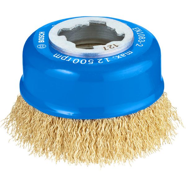 X-LOCK Cup brushes Crimped 75mm Brass coated 0.3mm image 1