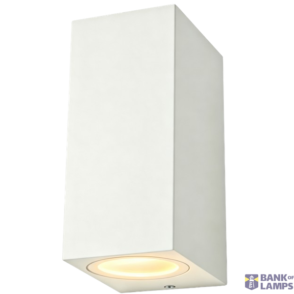 Outdoor Wall Light without Light Source 2xGU10 IP65  Square Matt white THORGEON image 1