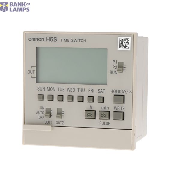 Yearly Time Switch, SPST-NO x 4 Circuits, Flush Mounting, Panel Language English, 24 VDC H5S 4020C image 1