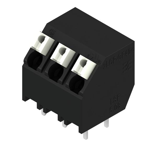 Printed circuit board terminals, 5.08 mm, Number of poles: 3, 135°, Solder pin length (l): 3.5 mm, black, PUSH IN with actuator, Clamping range, max. : 1.5 mm², Tube image 3