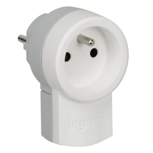 PLUG WITH SOCKET 2P+T 16A FR image 1
