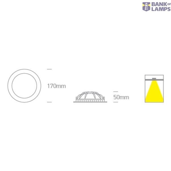 WHITE DARK LIGHT LED 16W CW IP20 230V image 2