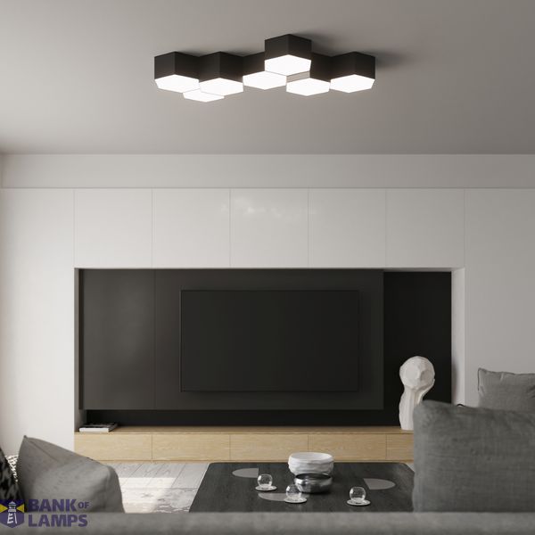CEILING LAMP SUNDE 13 BLACK E27 2X60W IP20 image 5