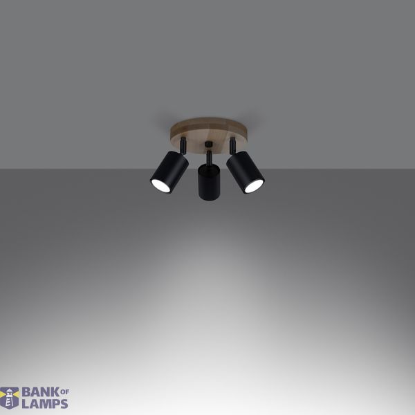 CEILING LAMP VERDO 3P BLACK GU10 3X10W IP20 image 8