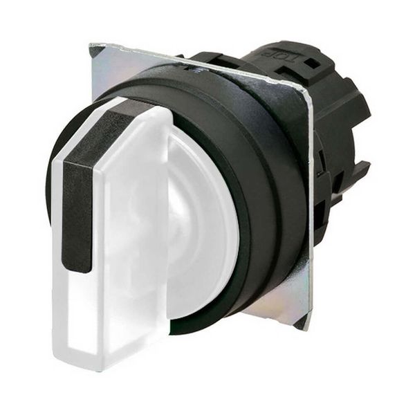 Selector A22NZ Ã˜22, 3 position, Lighted, bezel PLASTIC, AUTO RESET ON A2270502A image 1