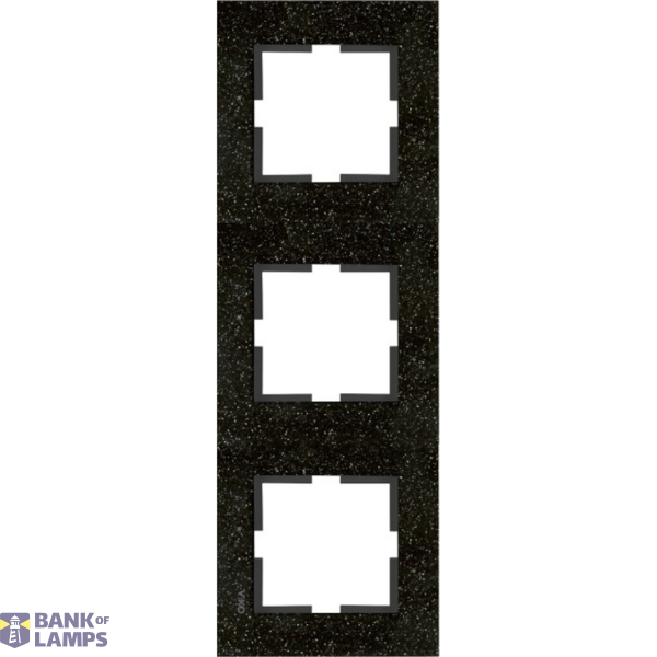 Novella Accessory Corian - Black Quartz Three Gang Frame image 1