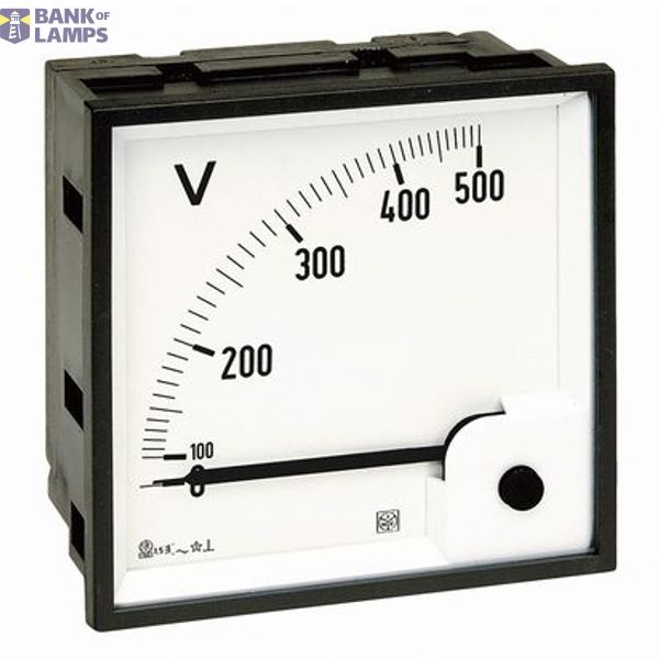 RQ96E - Voltmeter AC (thermal-magnetic) - Dimension: 96x96mm - Connection: direct - Voltage: 300V - Scale: 0÷Un image 1