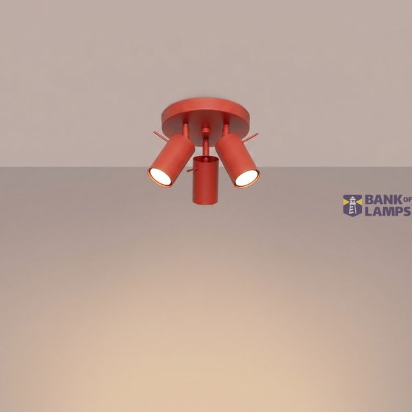 Ceiling lamp RING 3P red image 2