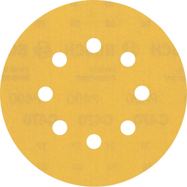 EXPERT C47 Sandpaper with 8 holes for Random Orbital Sanders 125 mm, G 4 5-pc image 1
