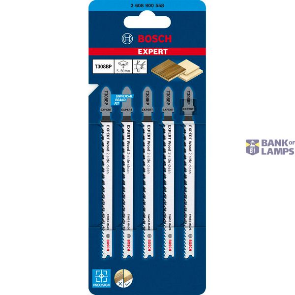 EXPERT ‘Wood 2-side clean’ T 308 BP Jigsaw Blade 5-pc 5 pcs. image 2